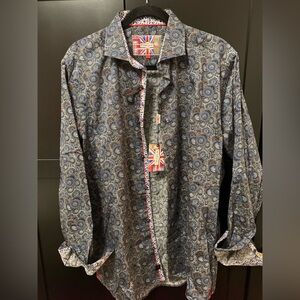 7 Donnie St. Dress Shirt, casual button down, size large, luxury